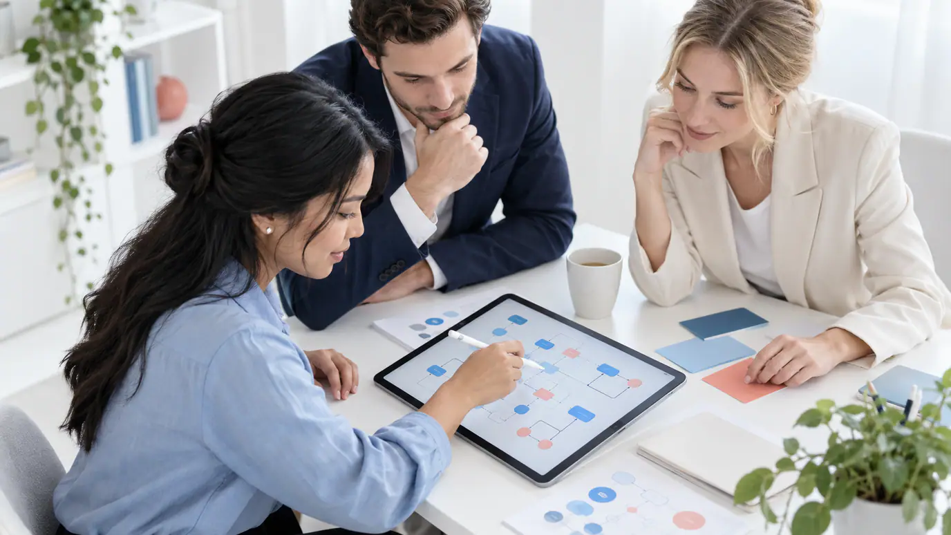 Marketing automation specialist reviewing CRM workflow logic, failure alerts and handover documentation