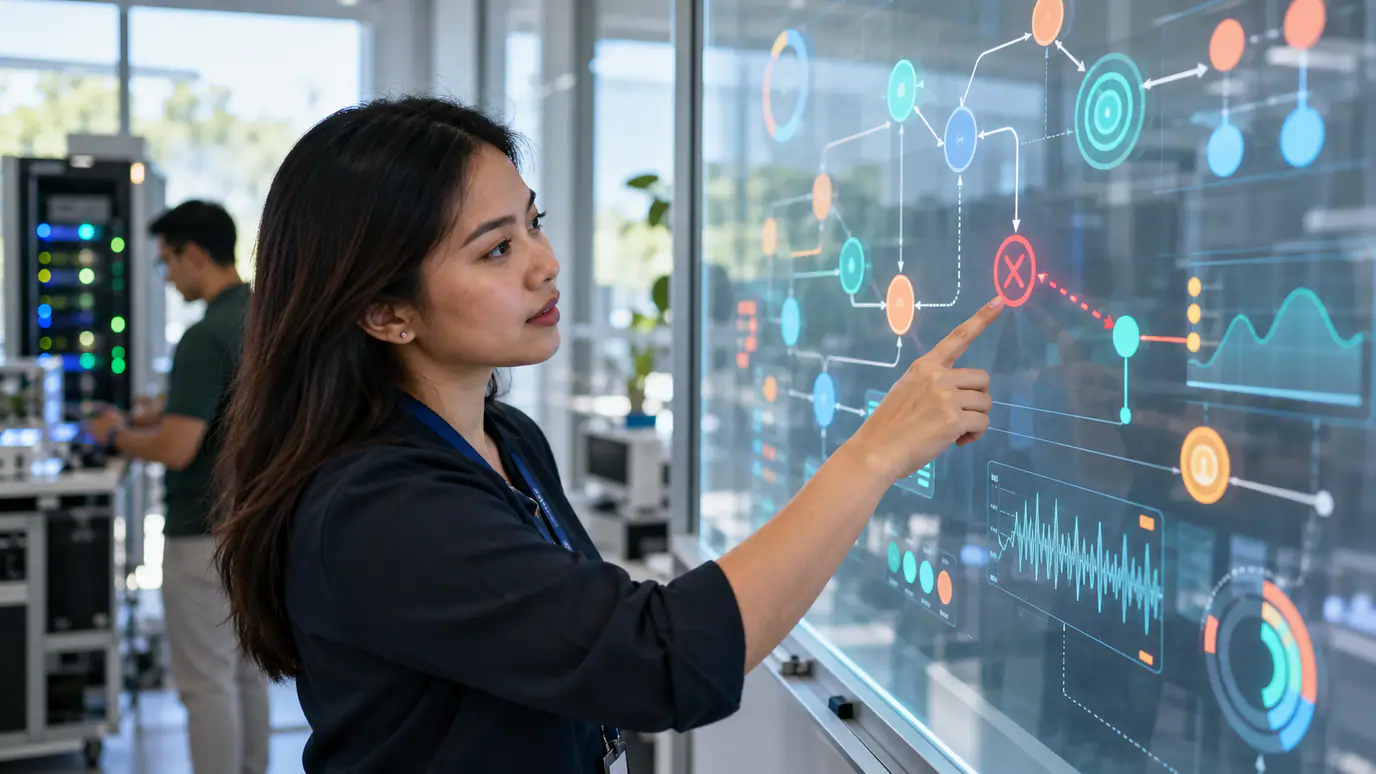 Technical reviewer assessing a candidate’s retrieval application, failure tests and monitoring plan