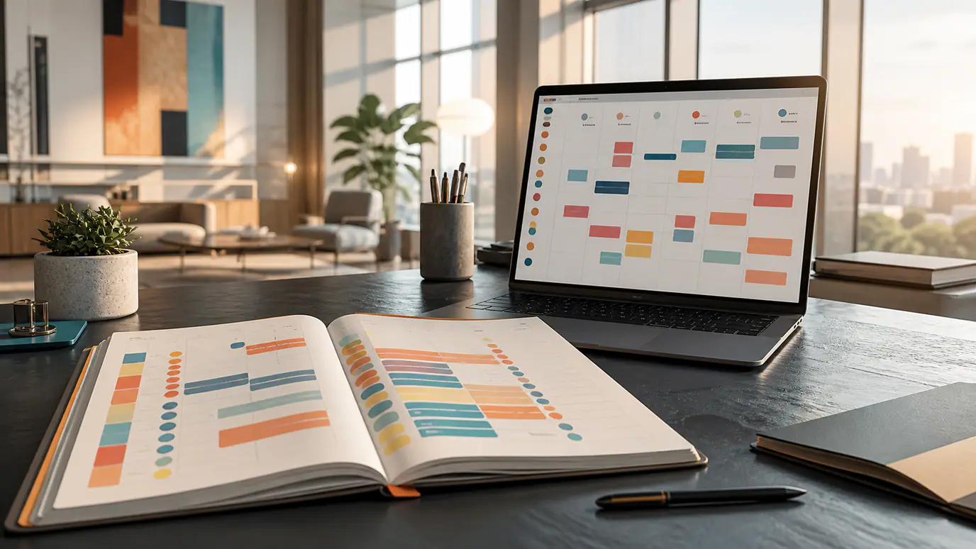 Monthly social media budget divided among staffing, content production, software, advertising, and internal management time