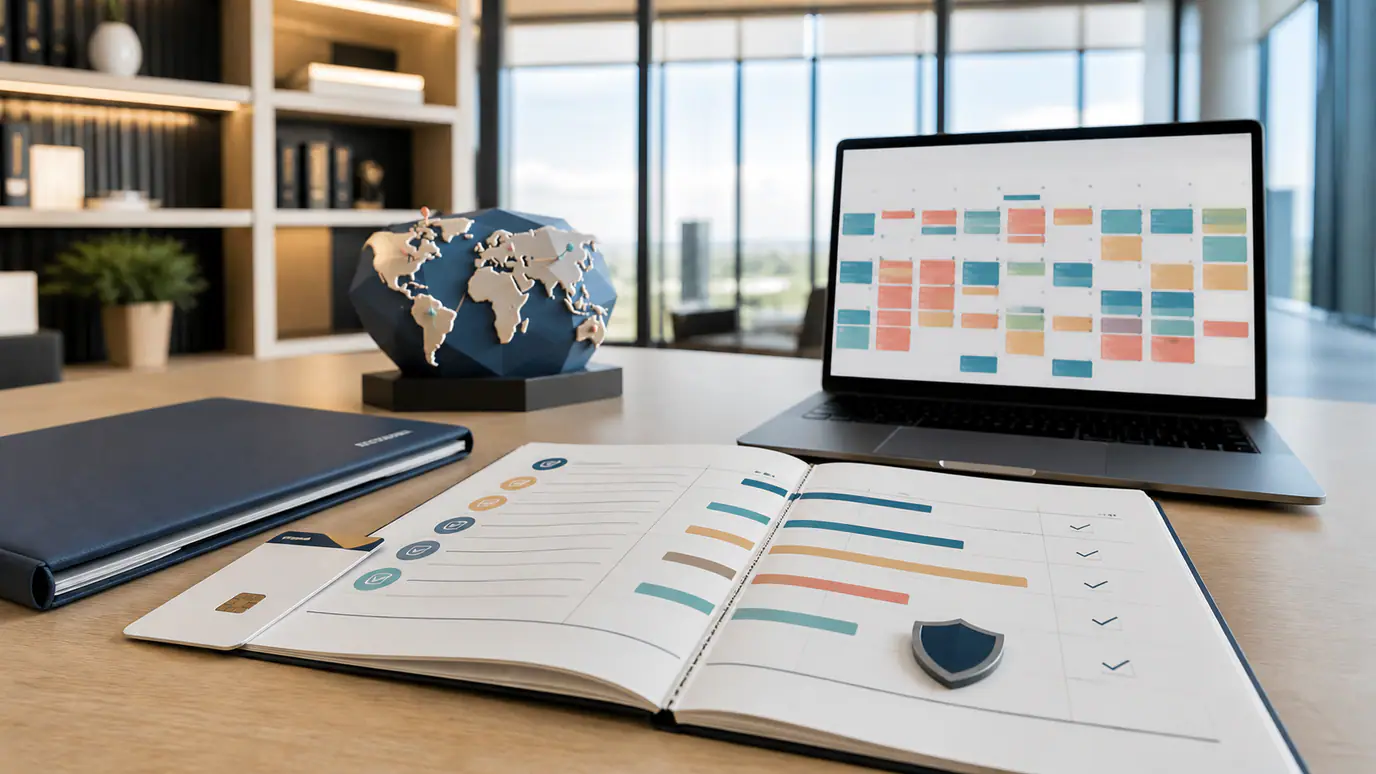 Secure distributed-team onboarding with identity checks, managed devices, access controls, payroll, and intellectual-property agreements