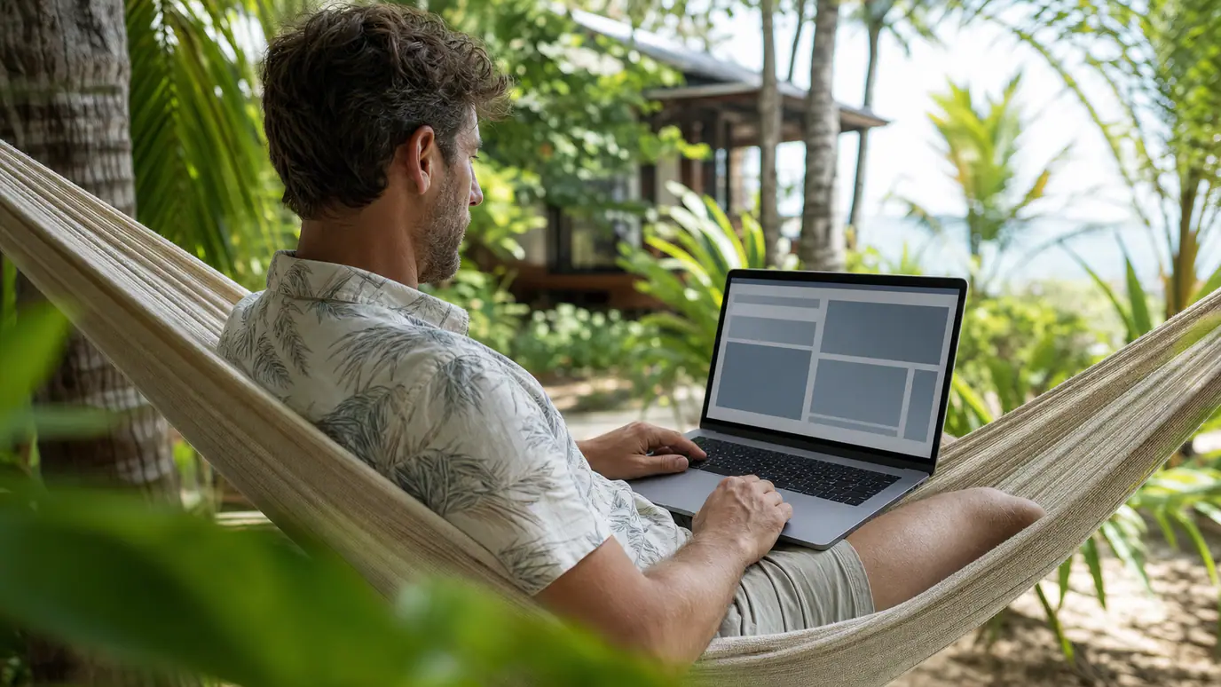 Business owner comparing an AI-generated application with traditionally engineered software